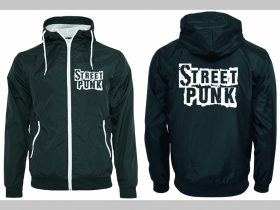 Street Punk šuštiaková bunda čierna materiál povrch:100% nylon, podšívka: 100% polyester, pohodlná,vode a vetru odolná